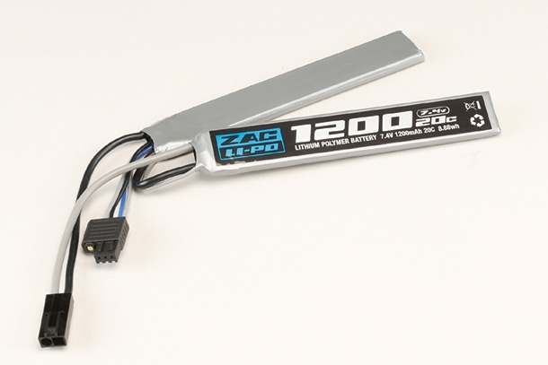 ZAC LiPo 7.4V 1200mAh SOPMOD対応サドルパック