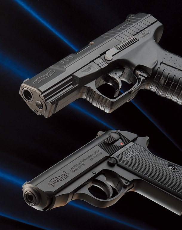 クラウンモデル スライドストップハンドガン ワルサーP99 & ハイランクエアコッキングガン ワルサーPPK/S