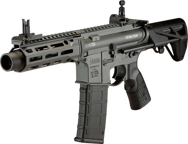E&C DDM4 PDW SBR 6インチ（Kestrel V2 BASIC搭載）電動ガン ブラック／デザートカラー／グレー