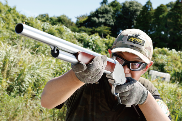 S&T　M1887レバーアクションガスショットガンリアルウッドSilver