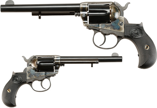 ハートフォード コルトM1877ライトニング 45周年記念モデルABSカスタム・ケースハードン／6インチ＆4.5インチオールシルバー