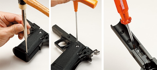 トリガー／ハンマーの組み込み