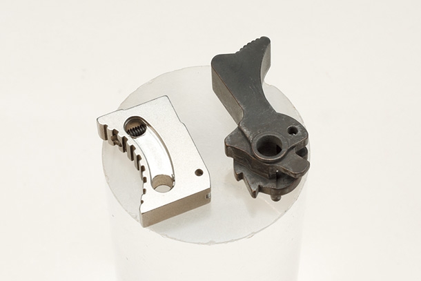 KM企画　2ホールセミオーバルSUSトリガー 粗目 SV & SUS製強化スパーハンマー BK