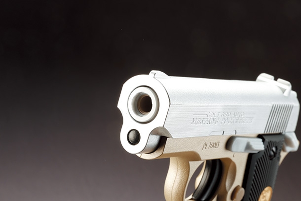 クラウンモデル ハイランクエアハンドガン コルトマスタング オールシルバー