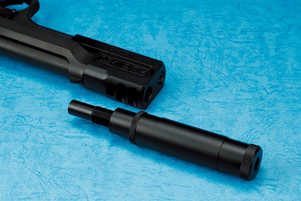 タナカ ベレッタ92F／92FS　プロフェッショナルコンプ エボリューション2 HW ツートン／オールブラック with サプレッサーモデルガン