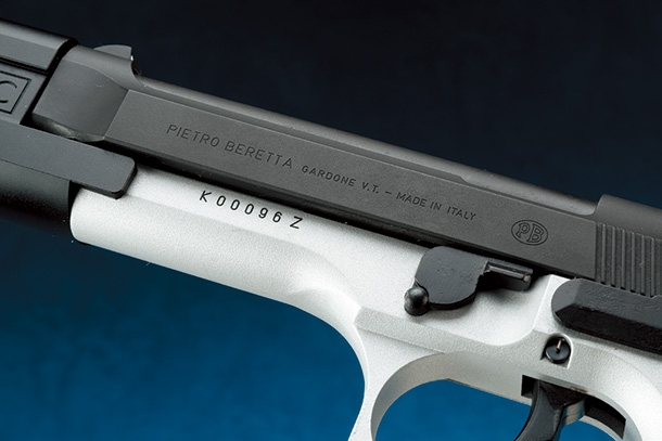 タナカ ベレッタ92F／92FS　プロフェッショナルコンプ エボリューション2 HW ツートン／オールブラック with サプレッサーモデルガン