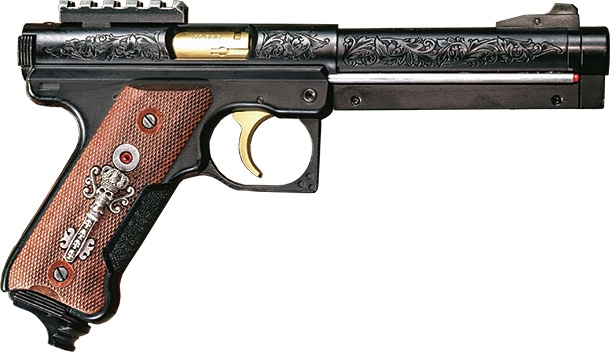 KJ WORKS ルガー MK1 22ターゲットピストルSILENT EVOカスタム『CHAOS・KEY -カオス・キー-』