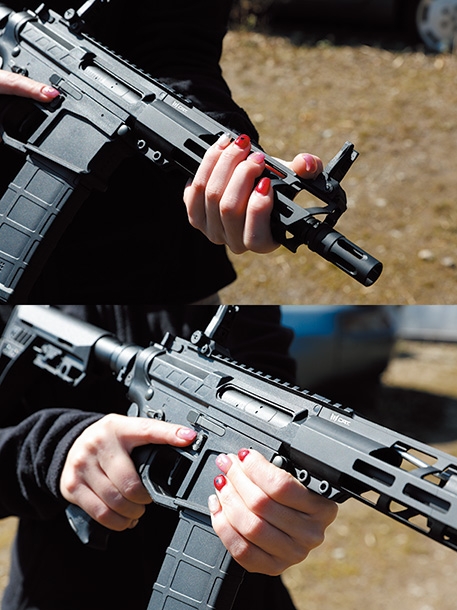 ハンドガードを握る位置