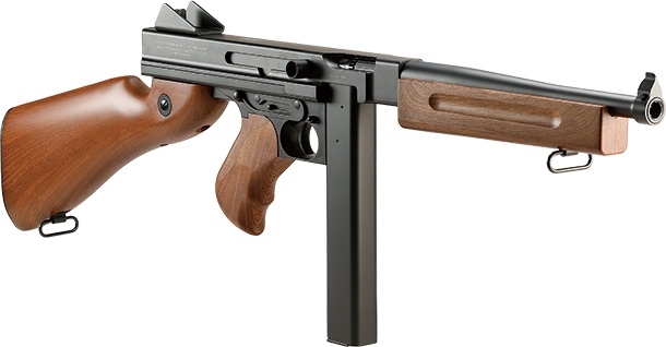 CYMA／CYBERGUN トンプソンM1928ドラムマガジン＆トンプソンM1A1 フルメタル電動ガンフェイクウッド