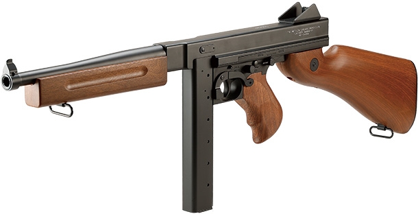 CYMA／CYBERGUN トンプソンM1928ドラムマガジン＆トンプソンM1A1 フルメタル電動ガンフェイクウッド