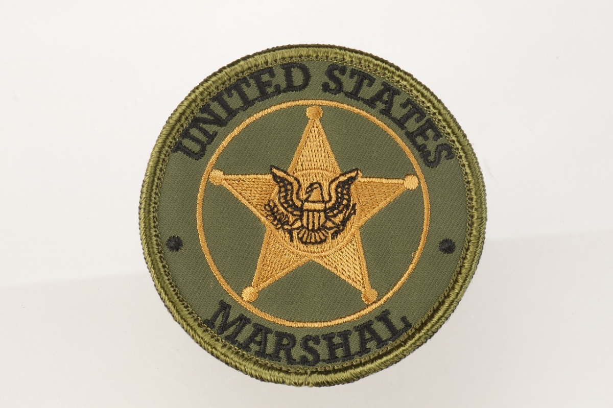 新品 USMS US MARSHAL USマーシャル バッジ TBxZG 黒系緑 