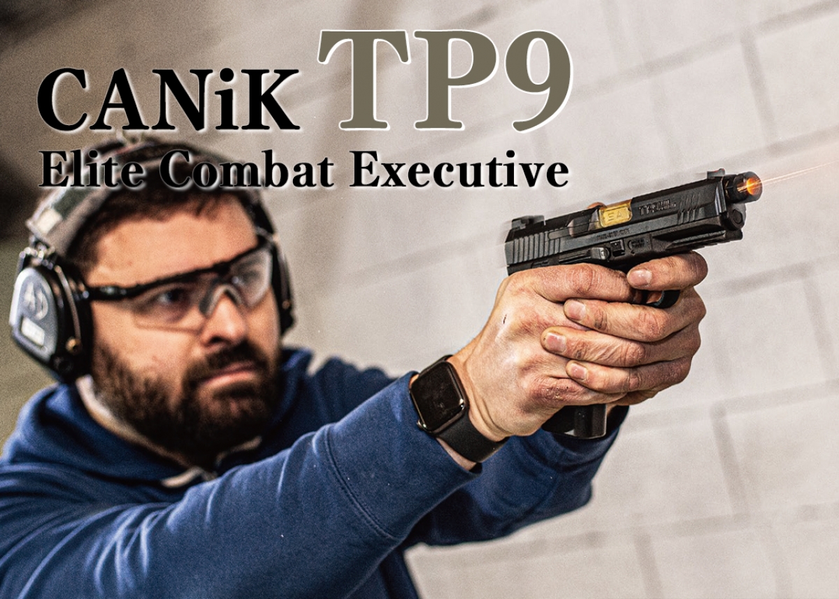 ワルサーP99をベースに発展したカニックアームズのハンドガンを撃つ