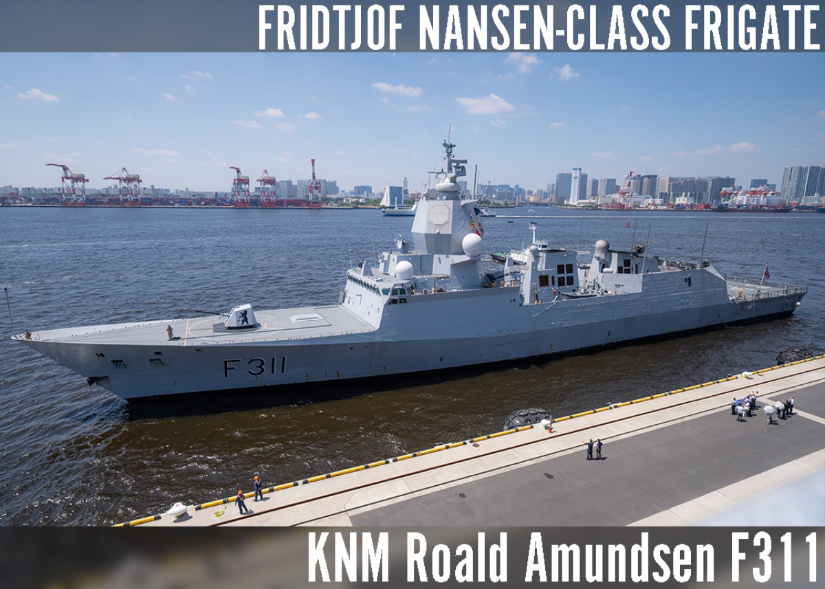 ノルウェー海軍 ロアールアムンセン 乗員用パッチ 初の来日！ ノルウェーの「虎の子」フリゲート 海自イージス艦と